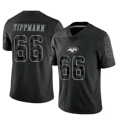 Joe Tippmann Men's Nike Stealth Black New York Jets Alternate Custom Game Jersey Size: Small