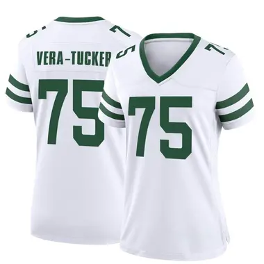 NEW YORK JETS ALIJAH VERA-TUCKER JERSEY #75 White ON-FIELD Large